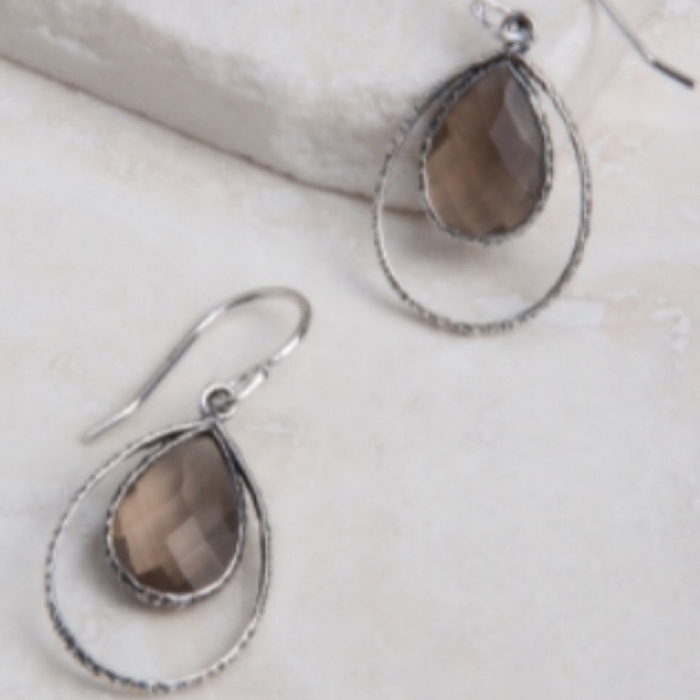 Smoky quartz earrings